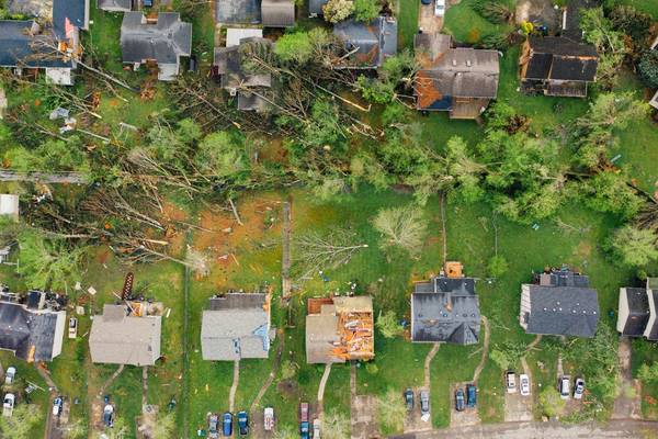 Storm damage restoration and emergency roof repair services in Bryant Arkansas by Little Rock roofing contractor handling water damage restoration, roof replacement, and insurance claims